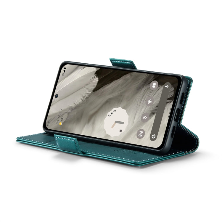 For Google Pixel 8 CaseMe 023 Butterfly Buckle Litchi Texture RFID Anti-theft Leather Phone Case(Pearly Blue)
