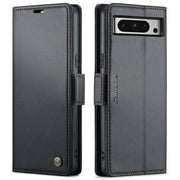 For Google Pixel 8 Pro CaseMe 023 Butterfly Buckle Litchi Texture RFID Anti-theft Leather Phone Case(Black)