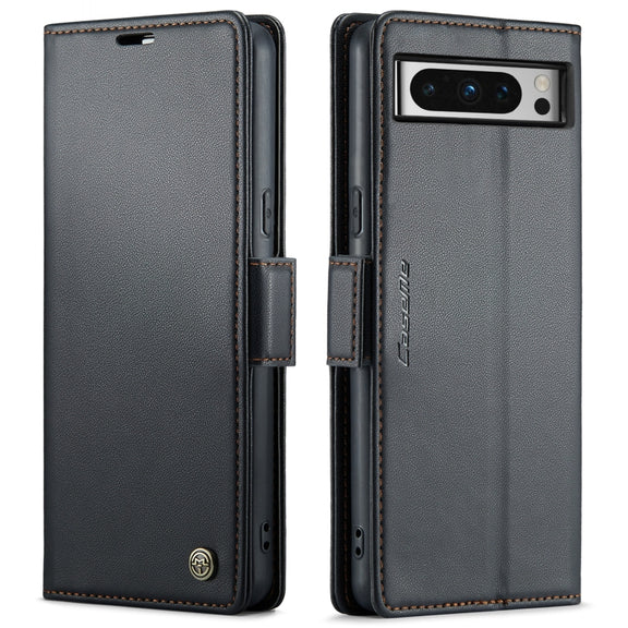 For Google Pixel 8 Pro CaseMe 023 Butterfly Buckle Litchi Texture RFID Anti-theft Leather Phone Case(Black)