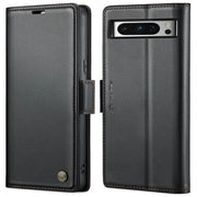 For Google Pixel 8 Pro CaseMe 023 Butterfly Buckle Litchi Texture RFID Anti-theft Leather Phone Case(Black)