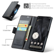 For Google Pixel 8 Pro CaseMe 023 Butterfly Buckle Litchi Texture RFID Anti-theft Leather Phone Case(Black)