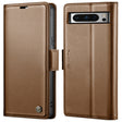 For Google Pixel 8 Pro CaseMe 023 Butterfly Buckle Litchi Texture RFID Anti-theft Leather Phone Case(Brown) - Google Cases by CaseMe | Online Shopping South Africa | PMC Jewellery | Buy Now Pay Later Mobicred
