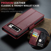 For Google Pixel 8 Pro CaseMe 023 Butterfly Buckle Litchi Texture RFID Anti-theft Leather Phone Case(Wine Red)