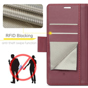For Google Pixel 8 Pro CaseMe 023 Butterfly Buckle Litchi Texture RFID Anti-theft Leather Phone Case(Wine Red)