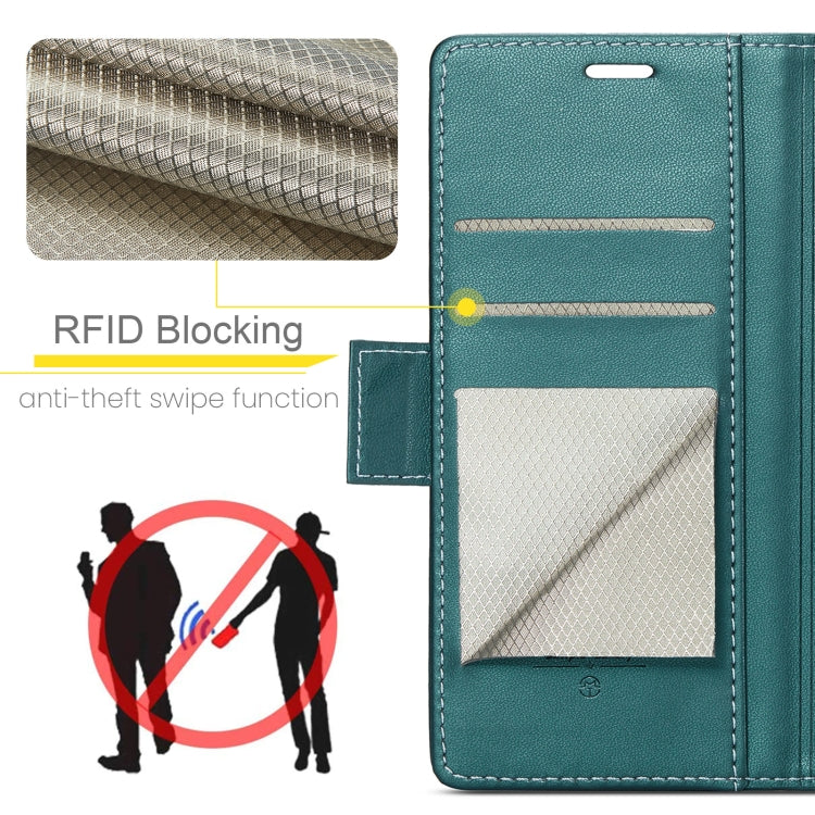 For Google Pixel 8 Pro CaseMe 023 Butterfly Buckle Litchi Texture RFID Anti-theft Leather Phone Case(Pearly Blue)