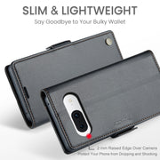 For Google Pixel 8a CaseMe 023 Butterfly Buckle Litchi Texture RFID Anti-theft Leather Phone Case(Black)