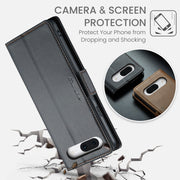 For Google Pixel 8a CaseMe 023 Butterfly Buckle Litchi Texture RFID Anti-theft Leather Phone Case(Black)