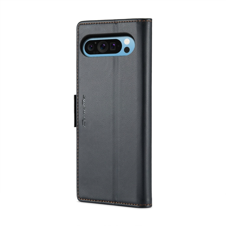 For Google Pixel 9 Pro XL CaseMe 023 Butterfly Buckle Litchi Texture RFID Anti-theft Leather Phone Case(Black)