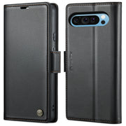 For Google Pixel 9 Pro XL CaseMe 023 Butterfly Buckle Litchi Texture RFID Anti-theft Leather Phone Case(Black)