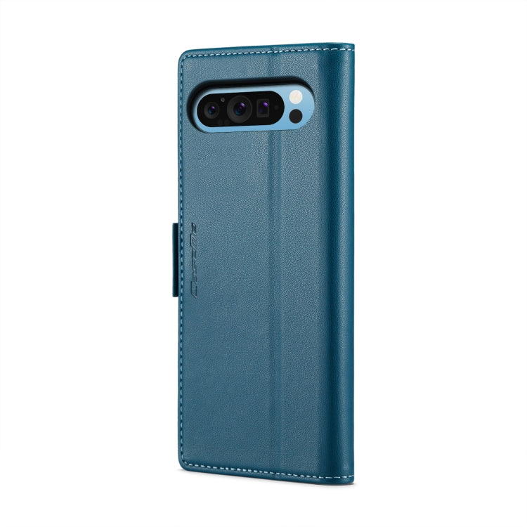For Google Pixel 9 Pro XL CaseMe 023 Butterfly Buckle Litchi Texture RFID Anti-theft Leather Phone Case(Blue)