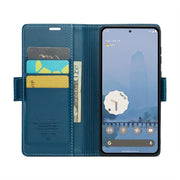 For Google Pixel 9 Pro XL CaseMe 023 Butterfly Buckle Litchi Texture RFID Anti-theft Leather Phone Case(Blue)