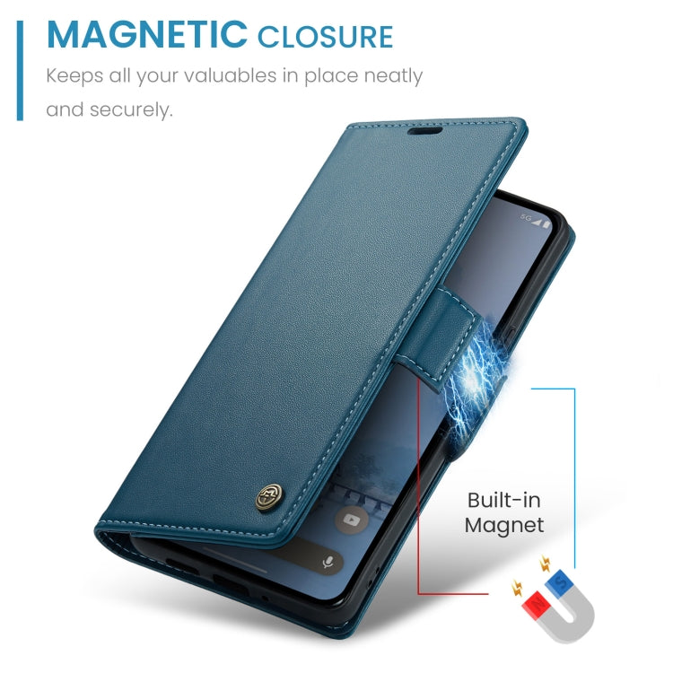 For Google Pixel 9 Pro XL CaseMe 023 Butterfly Buckle Litchi Texture RFID Anti-theft Leather Phone Case(Blue)