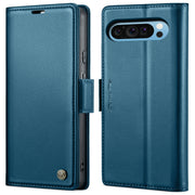 For Google Pixel 9 Pro XL CaseMe 023 Butterfly Buckle Litchi Texture RFID Anti-theft Leather Phone Case(Blue)