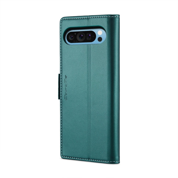 For Google Pixel 10 Pro XL / 9 Pro XL CaseMe 023 Butterfly Buckle Litchi Texture RFID Anti-theft Leather Phone Case(Pearly Blue)