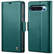 For Google Pixel 10 Pro XL / 9 Pro XL CaseMe 023 Butterfly Buckle Litchi Texture RFID Anti-theft Leather Phone Case(Pearly Blue)