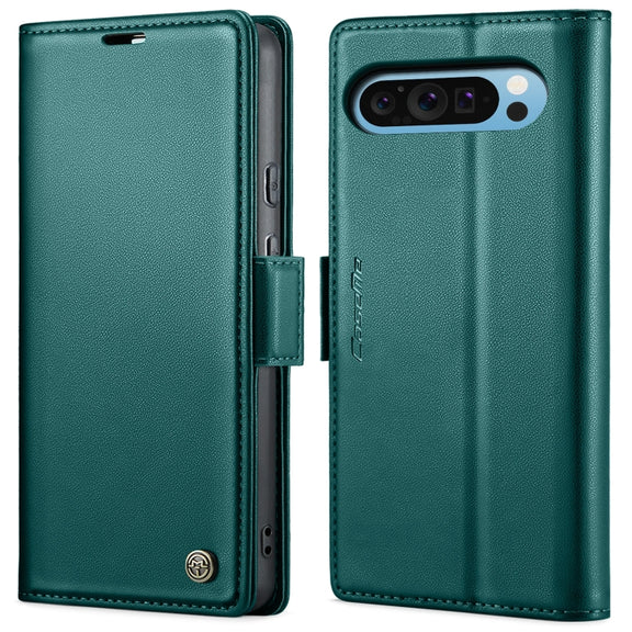 For Google Pixel 10 Pro XL / 9 Pro XL CaseMe 023 Butterfly Buckle Litchi Texture RFID Anti-theft Leather Phone Case(Pearly Blue)