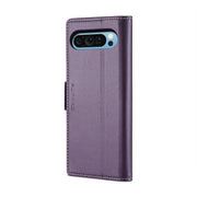 For Google Pixel 9 Pro XL CaseMe 023 Butterfly Buckle Litchi Texture RFID Anti-theft Leather Phone Case(Pearly Purple)