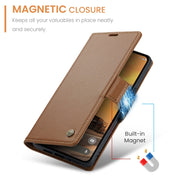 For Google Pixel 9 / 9 Pro CaseMe 023 Butterfly Buckle Litchi Texture RFID Anti-theft Leather Phone Case(Brown)