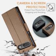 For Google Pixel 9 / 9 Pro CaseMe 023 Butterfly Buckle Litchi Texture RFID Anti-theft Leather Phone Case(Brown)