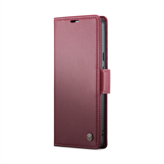 For Google Pixel 9 / 9 Pro CaseMe 023 Butterfly Buckle Litchi Texture RFID Anti-theft Leather Phone Case(Wine Red)