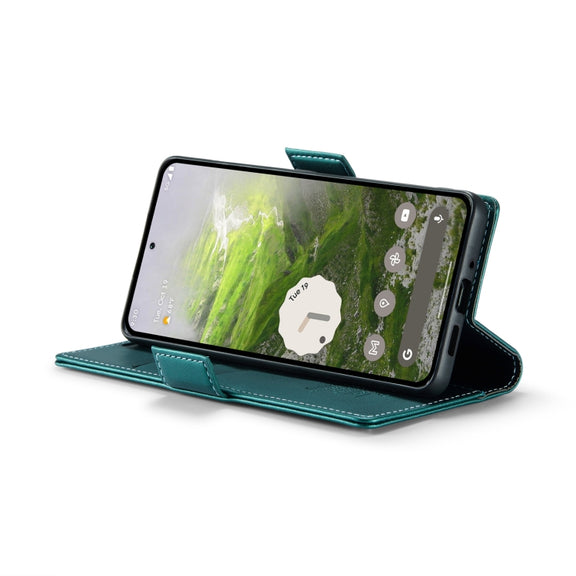For Google Pixel 9 / 9 Pro CaseMe 023 Butterfly Buckle Litchi Texture RFID Anti-theft Leather Phone Case(Pearly Blue)