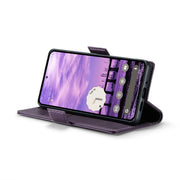 For Google Pixel 9 / 9 Pro CaseMe 023 Butterfly Buckle Litchi Texture RFID Anti-theft Leather Phone Case(Pearly Purple)
