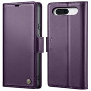 For Google Pixel 9 / 9 Pro CaseMe 023 Butterfly Buckle Litchi Texture RFID Anti-theft Leather Phone Case(Pearly Purple)