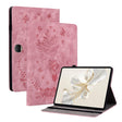 For Honor Pad 9 12.1 Butterfly Rose Embossed Leather Tablet Case(Pink) - Honor by PMC TechLife | Online Shopping South Africa | PMC TechLife | Buy Now Pay Later Mobicred