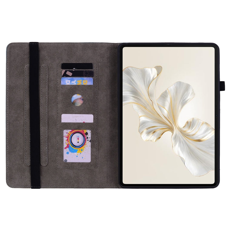 For Honor Pad 9 12.1 Butterfly Rose Embossed Leather Tablet Case(Pink)