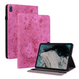 For Nokia T20 10.4 2021 Butterfly Rose Embossed Leather Tablet Case(Rose Red) - Honor Cases by PMC TechLife | Online Shopping South Africa | PMC TechLife | Buy Now Pay Later Mobicred