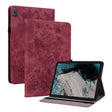 For Nokia T20 10.4 2021 Butterfly Rose Embossed Leather Tablet Case(Red) - Honor Cases by PMC TechLife | Online Shopping South Africa | PMC TechLife | Buy Now Pay Later Mobicred