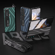 For Honor Magic Vs Galactic Pattern Integrated Protective Phone Case with Holder(Black)