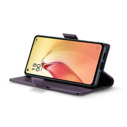 For OPPO Reno8 Pro 5G Global CaseMe 023 Butterfly Buckle Litchi Texture RFID Anti-theft Leather Phone Case(Pearly Purple)