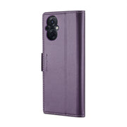 For OPPO F21 Pro 5G Globa/Reno8 Z Global CaseMe 023 Butterfly Buckle Litchi Texture RFID Anti-theft Leather Phone Case(Pearly Purple)
