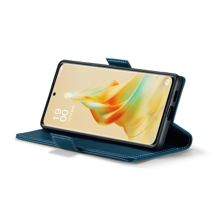 For OPPO Reno8 T 5G/A1 Pro 5G CaseMe 023 Butterfly Buckle Litchi Texture RFID Anti-theft Leather Phone Case(Blue) - OPPO Cases by CaseMe | Online Shopping South Africa | PMC Jewellery | Buy Now Pay Later Mobicred