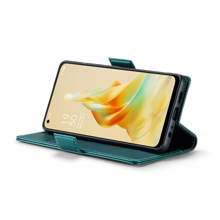 For OPPO Reno8 T 4G CaseMe 023 Butterfly Buckle Litchi Texture RFID Anti-theft Leather Phone Case(Pearly Blue) - OPPO Cases by CaseMe | Online Shopping South Africa | PMC Jewellery | Buy Now Pay Later Mobicred