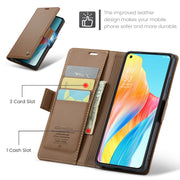 For OPPO A78 4G CaseMe 023 Butterfly Buckle Litchi Texture RFID Anti-theft Leather Phone Case(Brown)