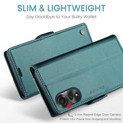 For OPPO A78 4G CaseMe 023 Butterfly Buckle Litchi Texture RFID Anti-theft Leather Phone Case(Pearly Blue)