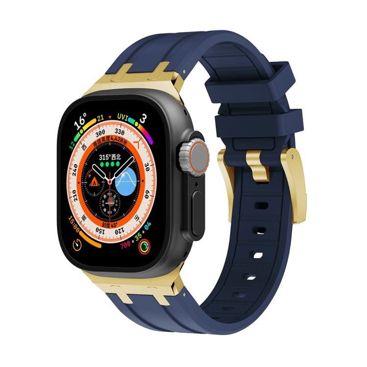 AP Silicone Watch Band For Apple Watch Ultra 2 49mm(Gold Blue) - free shipping - PMC TechLife - Order now!