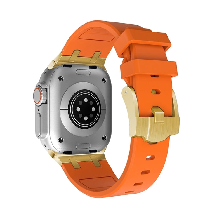 AP Silicone Watch Band For Apple Watch Ultra 2 49mm(Gold Orange) - Watch Bands by PMC TechLife | Online Shopping South Africa | PMC TechLife