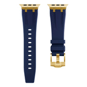 AP Silicone Watch Band For Apple Watch Series 10 42mm(Gold Blue)