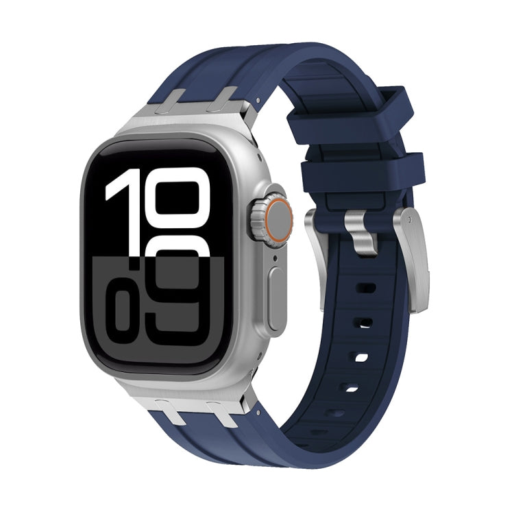 AP Silicone Watch Band For Apple Watch Series 10 42mm(Silver Blue) - free shipping - PMC TechLife - Order now!