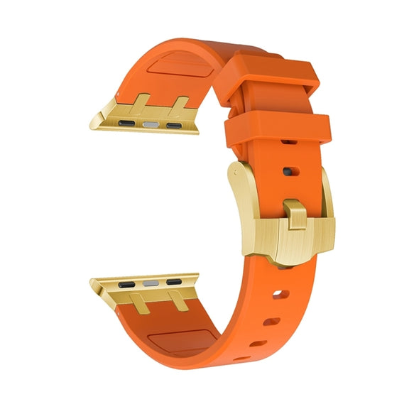 AP Silicone Watch Band For Apple Watch Series 10 42mm(Gold Orange)