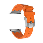 AP Silicone Watch Band For Apple Watch Series 10 42mm(Silver Orange)