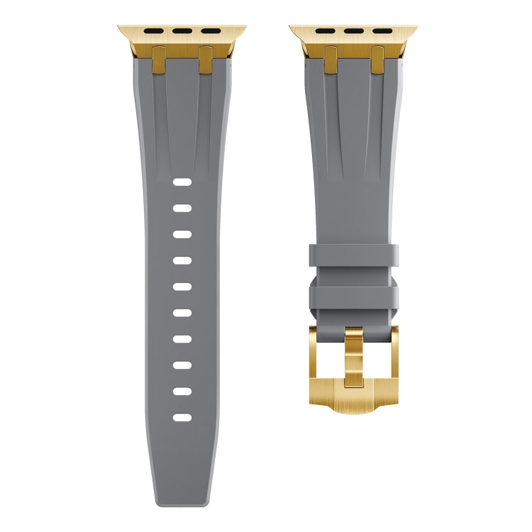 AP Silicone Watch Band For Apple Watch Series 10 42mm(Gold Grey)