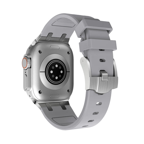 AP Silicone Watch Band For Apple Watch Series 10 42mm(Silver Grey)