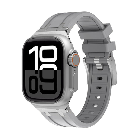 AP Silicone Watch Band For Apple Watch Series 10 42mm(Silver Grey)