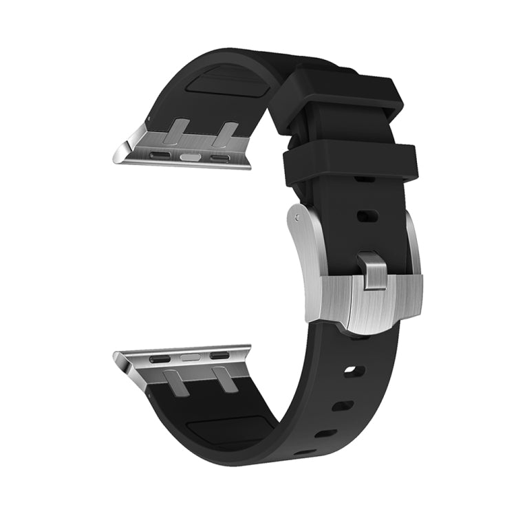AP Silicone Watch Band For Apple Watch Series 10 46mm(Silver Black)
