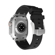 AP Silicone Watch Band For Apple Watch Series 10 46mm(Silver Black)