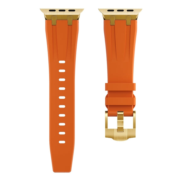 AP Silicone Watch Band For Apple Watch Series 10 46mm(Gold Orange)